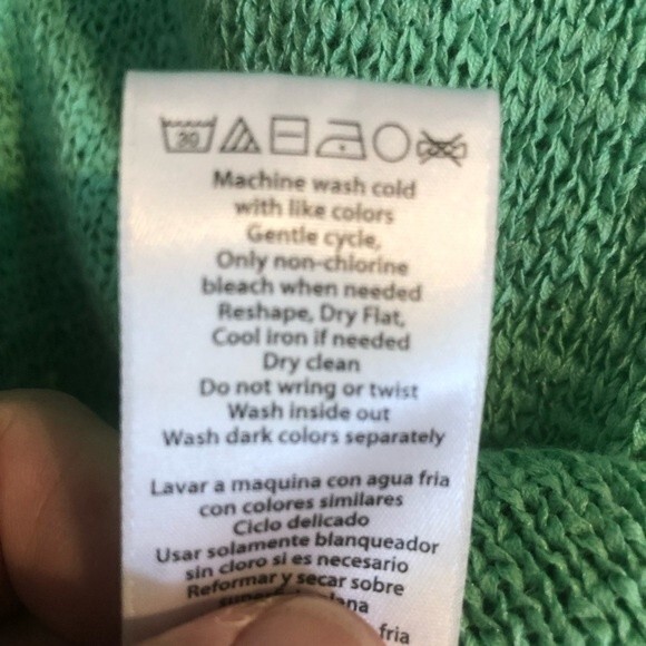 RACHEL ZOE Karla Mint Green Pullover Sweater Open Knit Medium Ribbed Long Sleeve - Picture 6 of 9